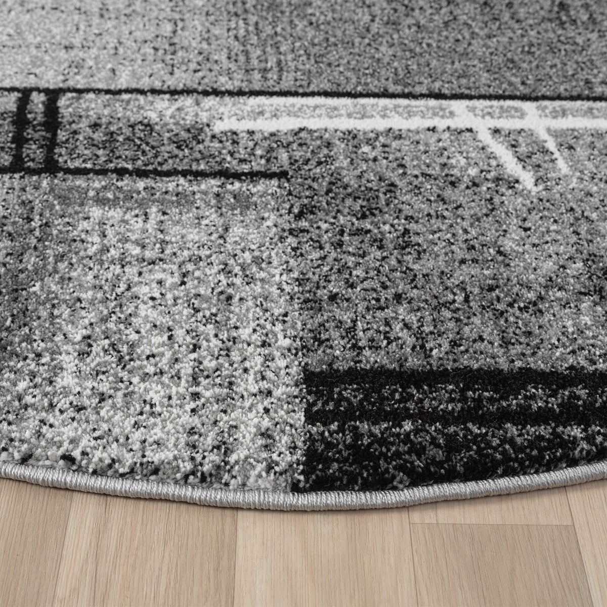 Slate 768 Grey Contemporary Round Rug