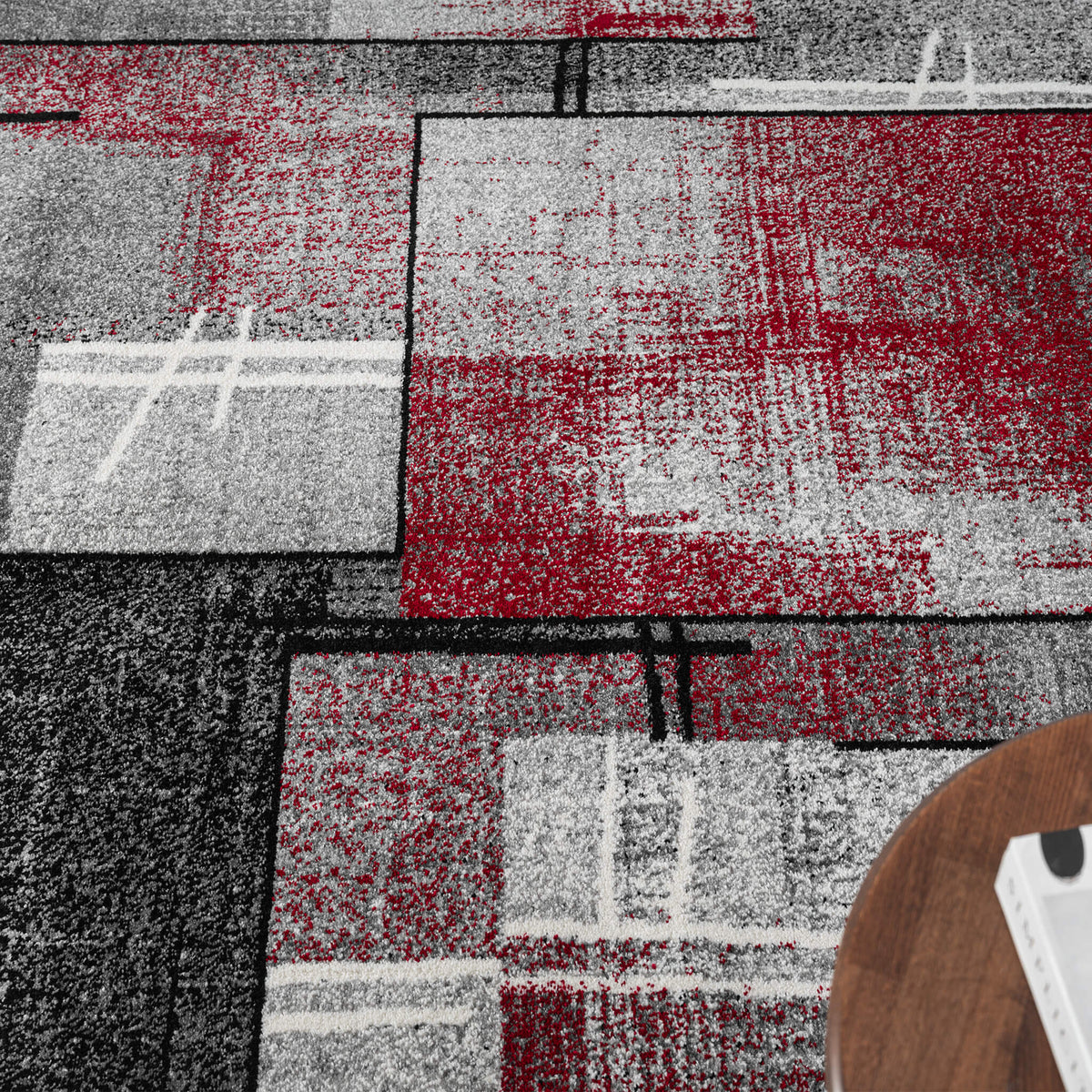 Slate 768 Red Contemporary Rug
