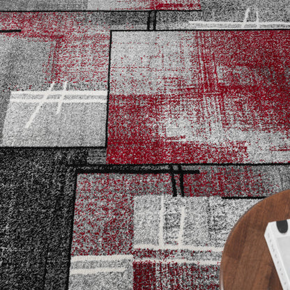 Slate 768 Red Contemporary Rug