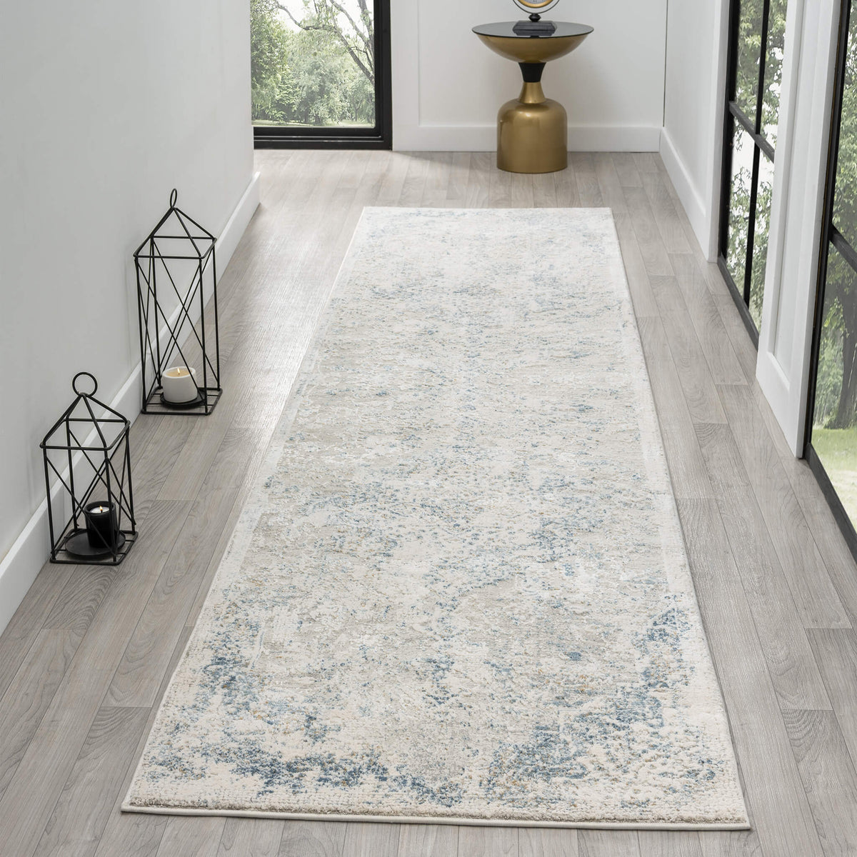 Stella 517 Lt Grey Modern Hallway Runner