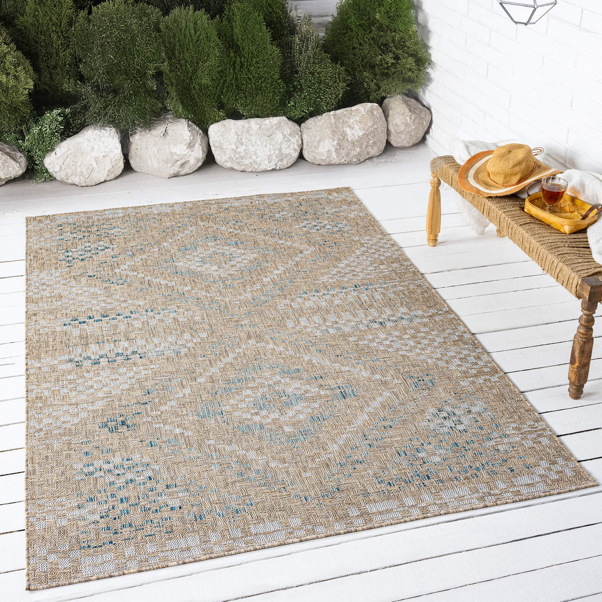 Terrace 550 Ash Indoor Outdoor Modern Rug