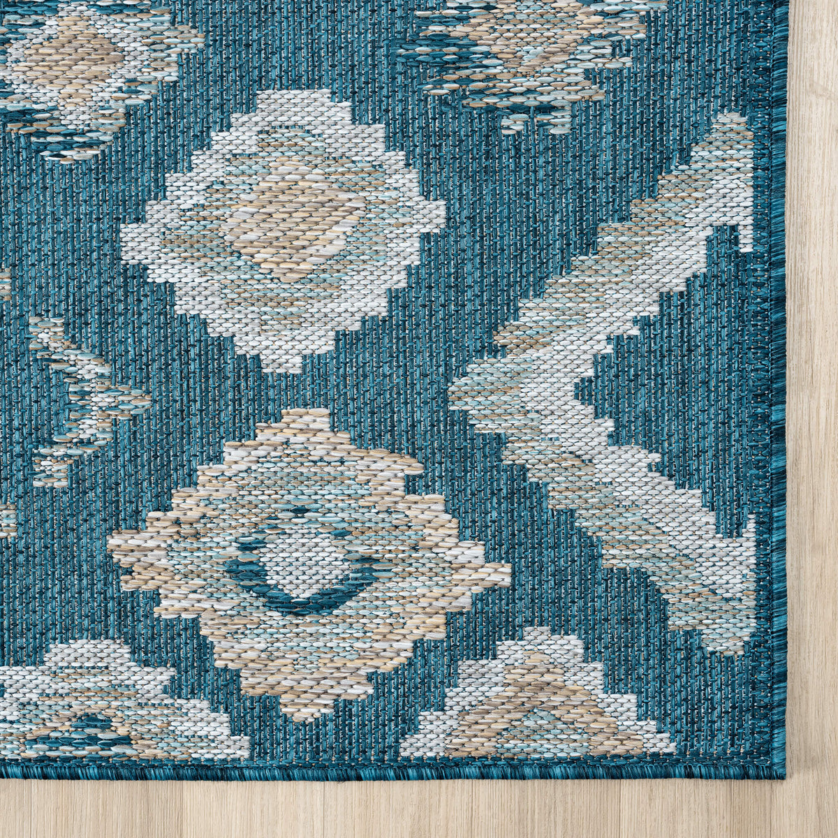 Terrace 551 Turquoise Indoor Outdoor Modern Rug