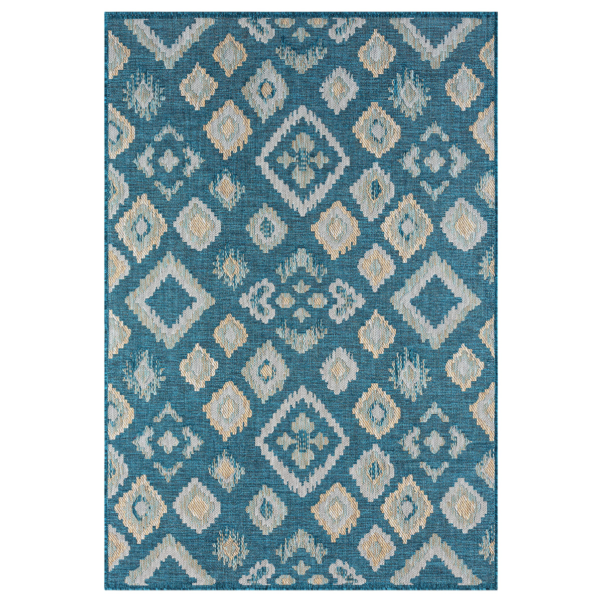 Terrace 551 Turquoise Indoor Outdoor Modern Rug
