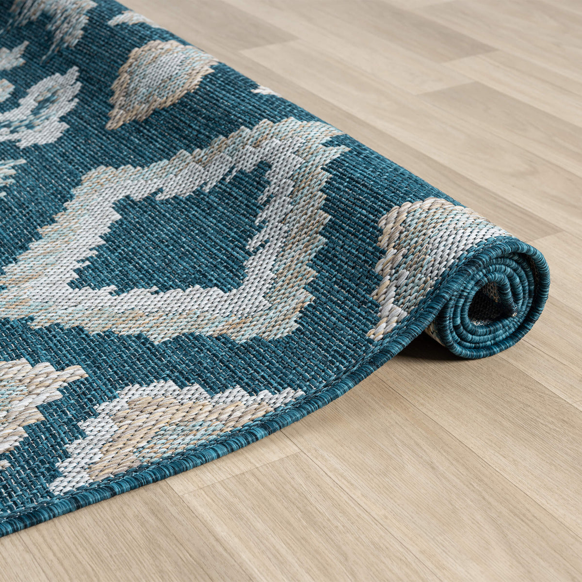 Terrace 551 Turquoise Indoor Outdoor Modern Rug