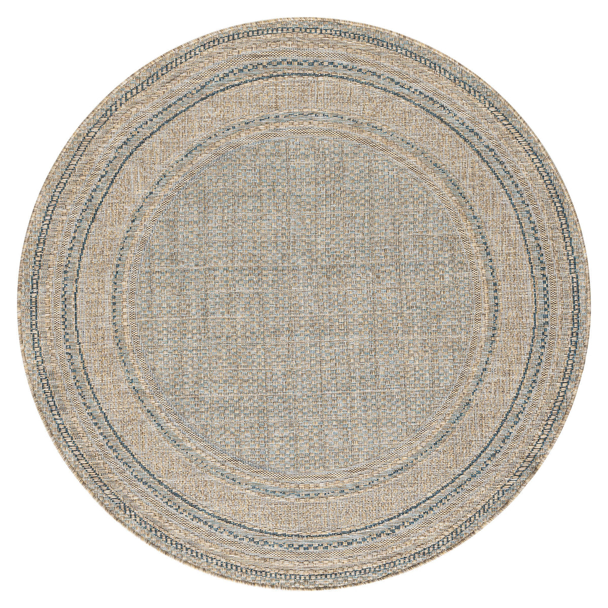 Terrace 553 Olive Indoor Outdoor Modern Round Rug