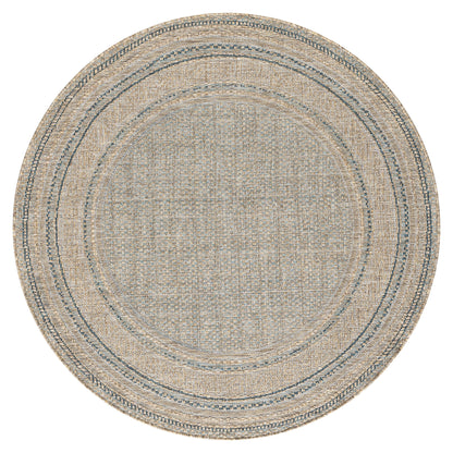 Terrace 553 Olive Indoor Outdoor Modern Round Rug
