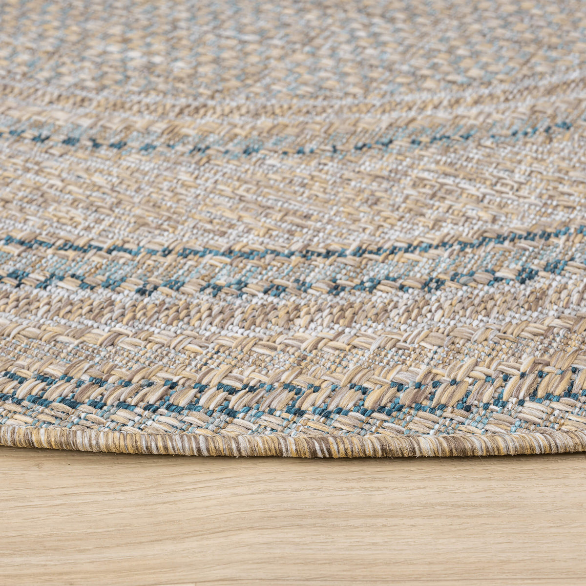 Terrace 553 Olive Indoor Outdoor Modern Round Rug