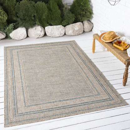 Terrace 553 Olive Indoor Outdoor Modern Rug