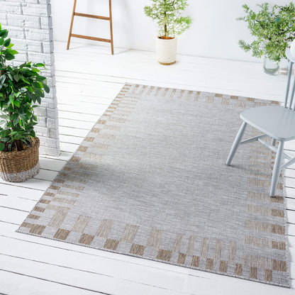 Terrace 557 Slate Indoor Outdoor Modern Rug