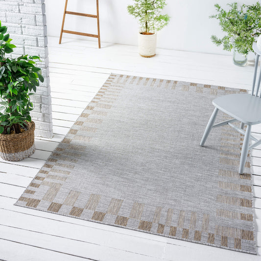 Terrace 557 Slate Indoor Outdoor Modern Rug