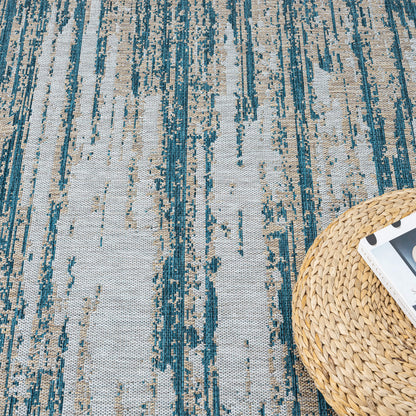 Terrace 559 Indigo Indoor Outdoor Modern Rug