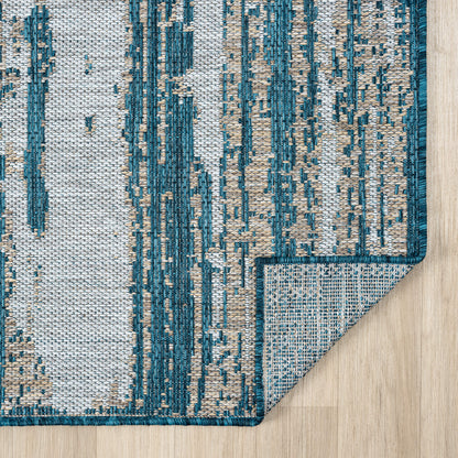 Terrace 559 Indigo Indoor Outdoor Modern Rug
