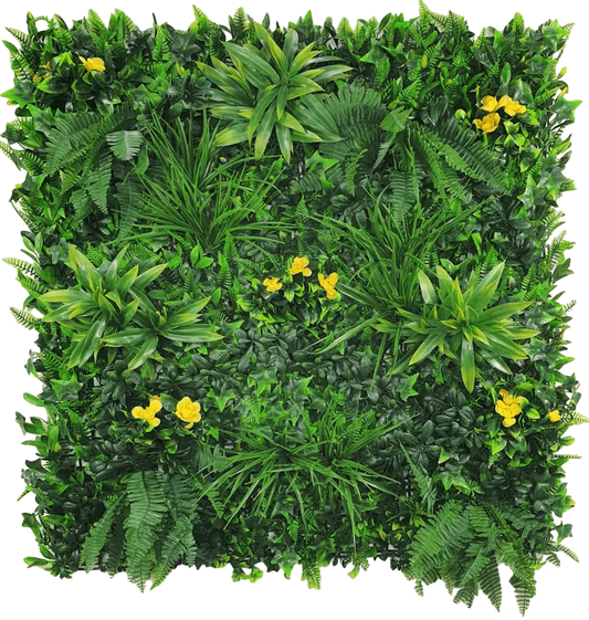 Yellow Rose Vertical Garden / Green Wall UV Resistant 100cm x 100cm