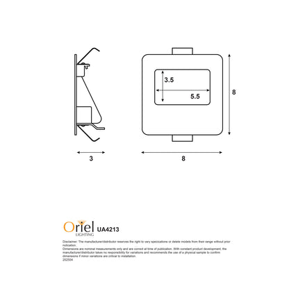 3W Tri-Colour Recessed Wall Light - Peko.3 Tricolour