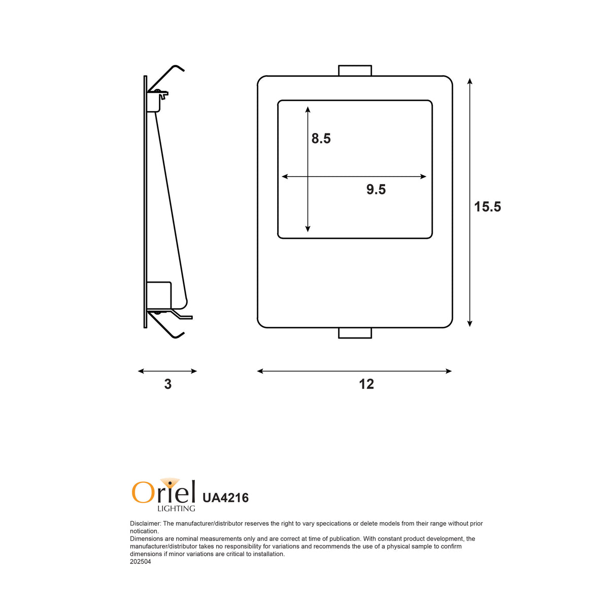 6W Tri-Colour Recessed Wall Light - Peko.6 Tricolour