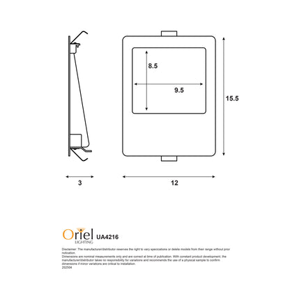 6W Tri-Colour Recessed Wall Light - Peko.6 Tricolour