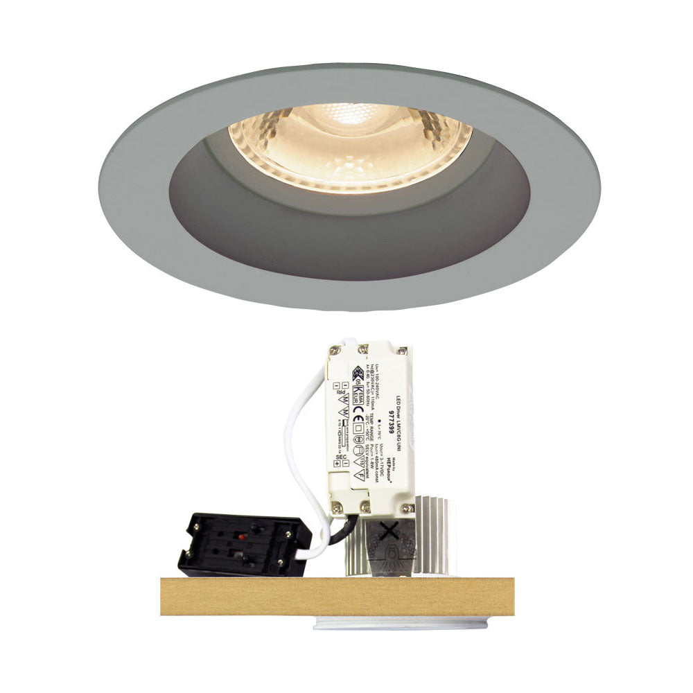 6W 3000K Recessed Downlight IP44 - Coast LED Silver