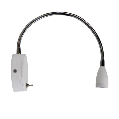 3W LED Switched Flexible Wall Light 30cm - Flexi White