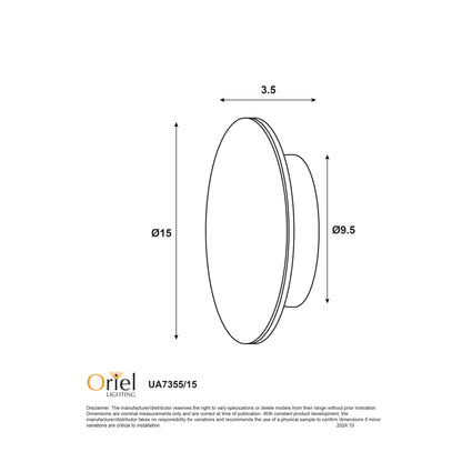IP65 Wall Mounted Disk Light - Circo.15 Black