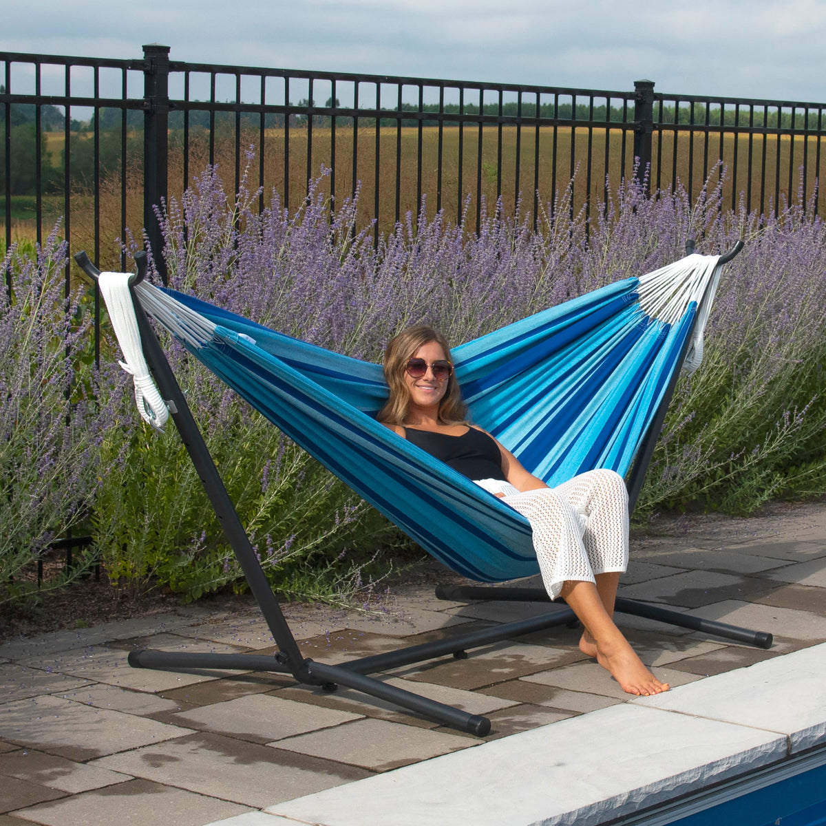 Vivere Brazilian Style Cotton Hammock - Island Breeze