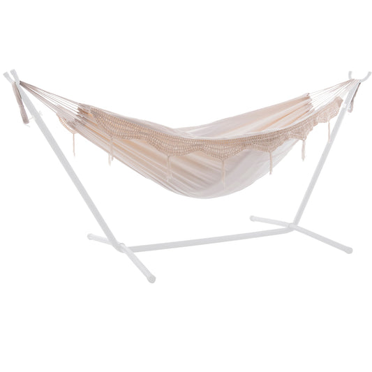 Vivere Universal Replacement Cotton Hammock - Natural with Fringe