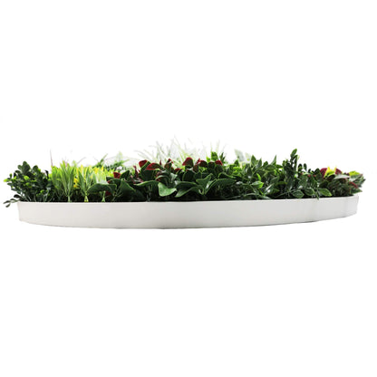 Slimline Artificial Green Wall Disc Art 100cm Colour Fresh UV Resistant (White) - Image 4