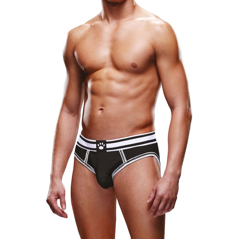Prowler Open Back Brief Black/White