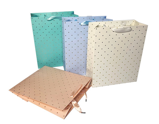 bulk 24 Medium Foil Dot Gift Bag3cm