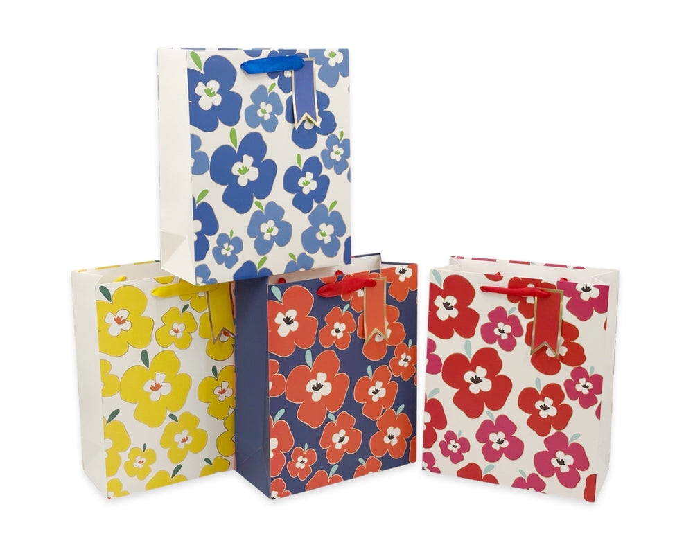 bulk 24 Medium Accent Groovy Gift Bag Assorted 23cm