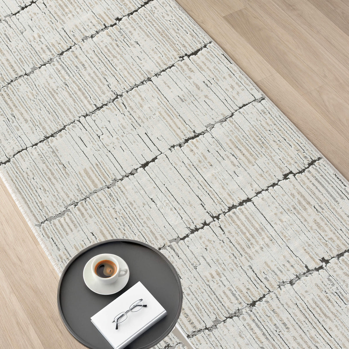 Weston 733 Stone Contemporary Hallway Runner