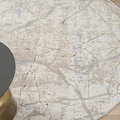 Weston 734 Pebble Contemporary Round Rug