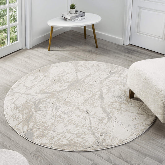 Weston 734 Pebble Contemporary Round Rug
