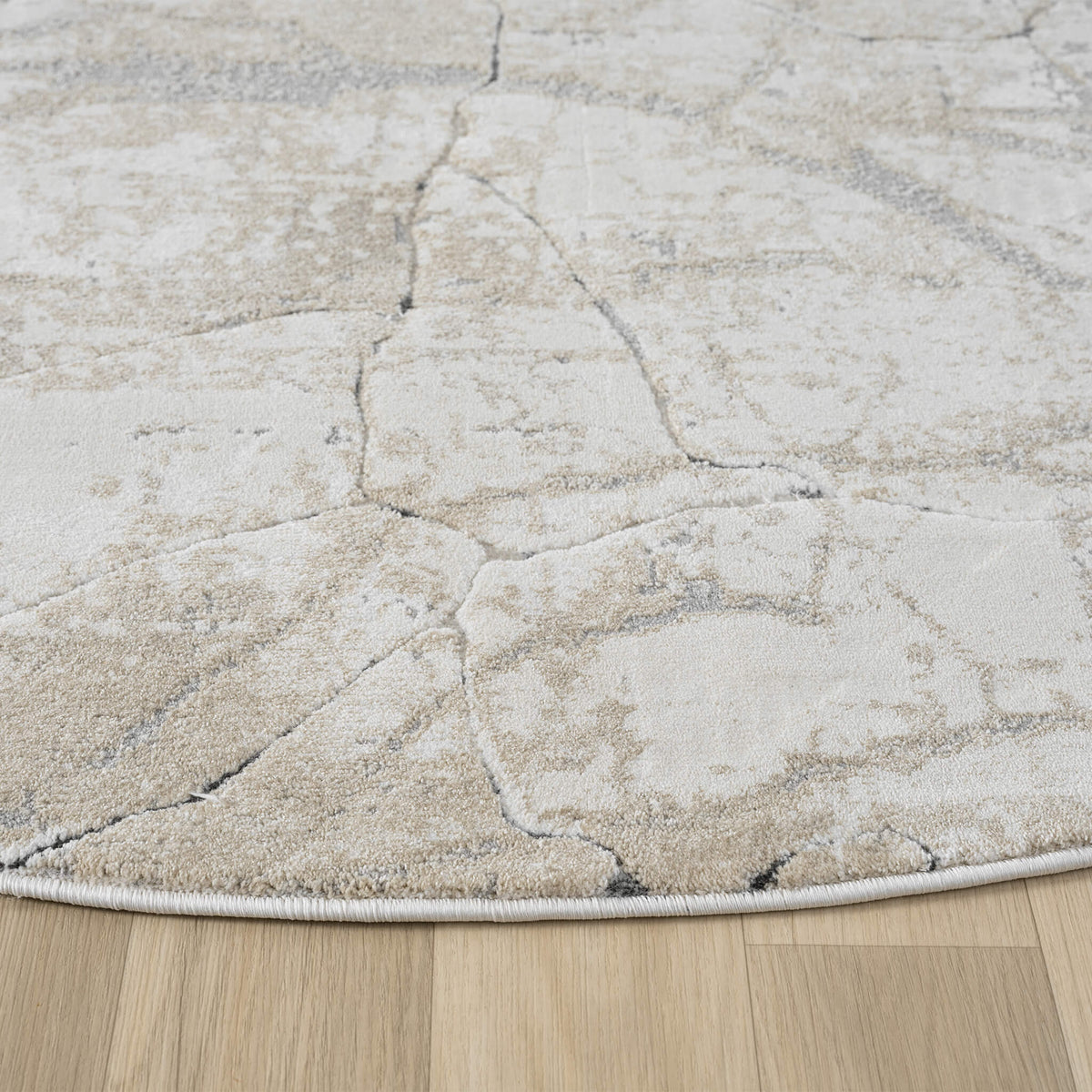 Weston 734 Pebble Contemporary Round Rug