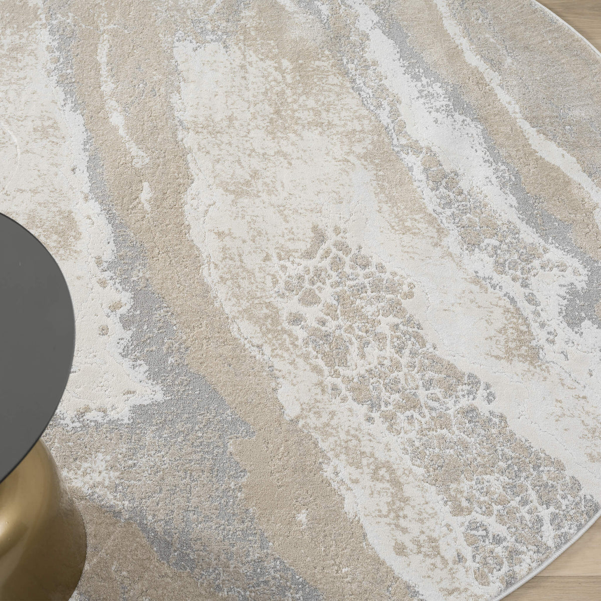 Weston 735 Slate Contemporary Round Rug