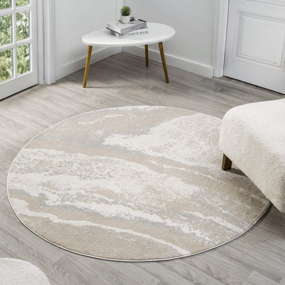 Weston 735 Slate Contemporary Round Rug