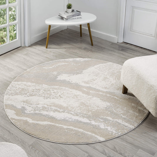 Weston 735 Slate Contemporary Round Rug
