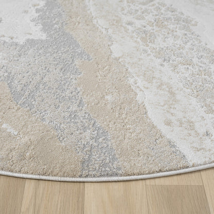 Weston 735 Slate Contemporary Round Rug