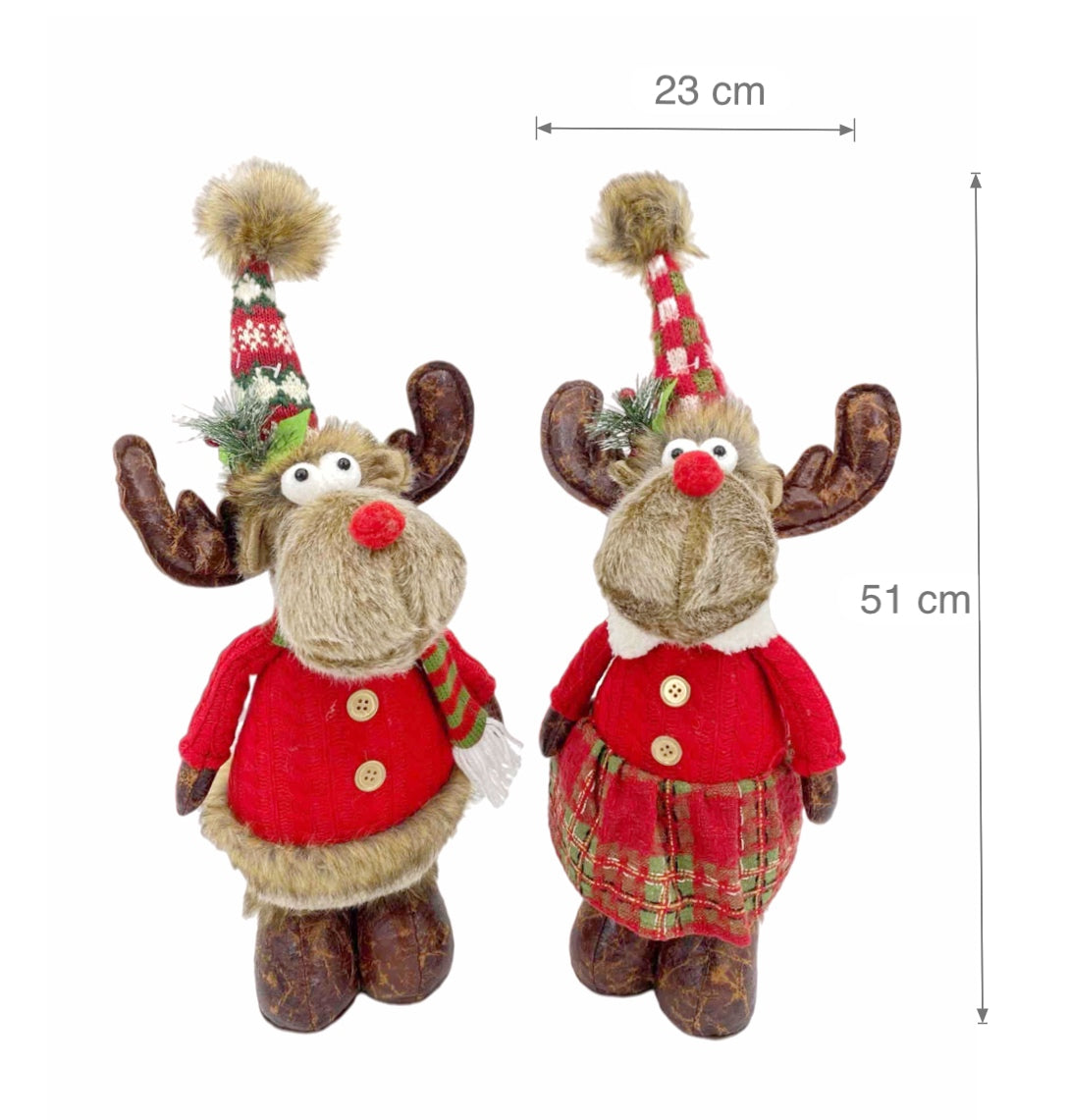 bulk 8 Mr & Mrs Rudolph Standing Deer 51cm