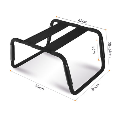 Sex Chair Adjustable Height Black PU Seat