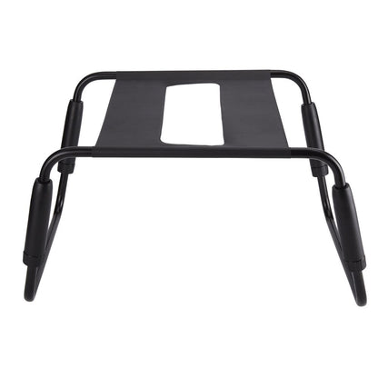 Sex Chair Adjustable Height Black TPU Seat