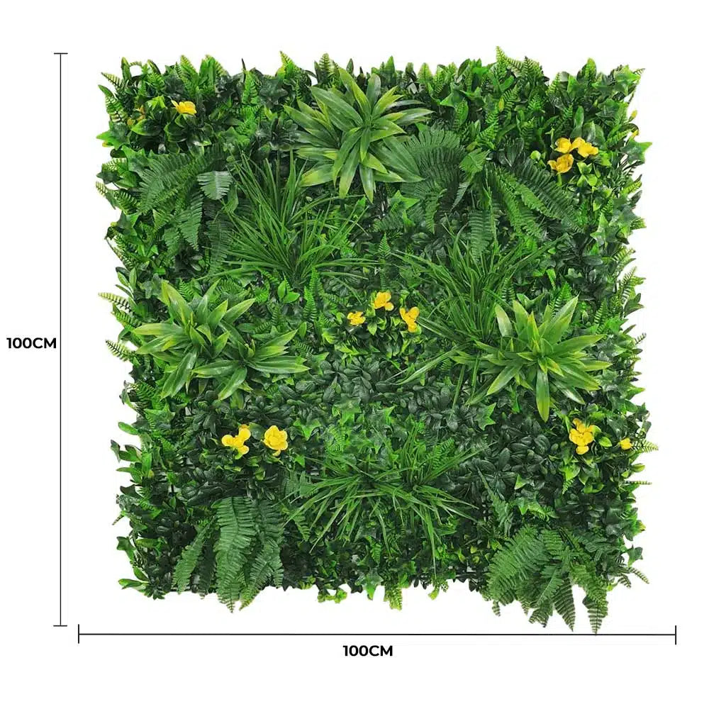 Yellow Rose Vertical Garden / Green Wall UV Resistant 100cm x 100cm - Image 2