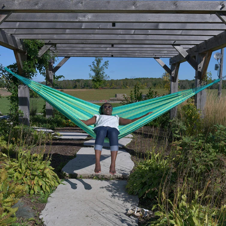 Vivere Latin Double Cotton Hammock - Viridis