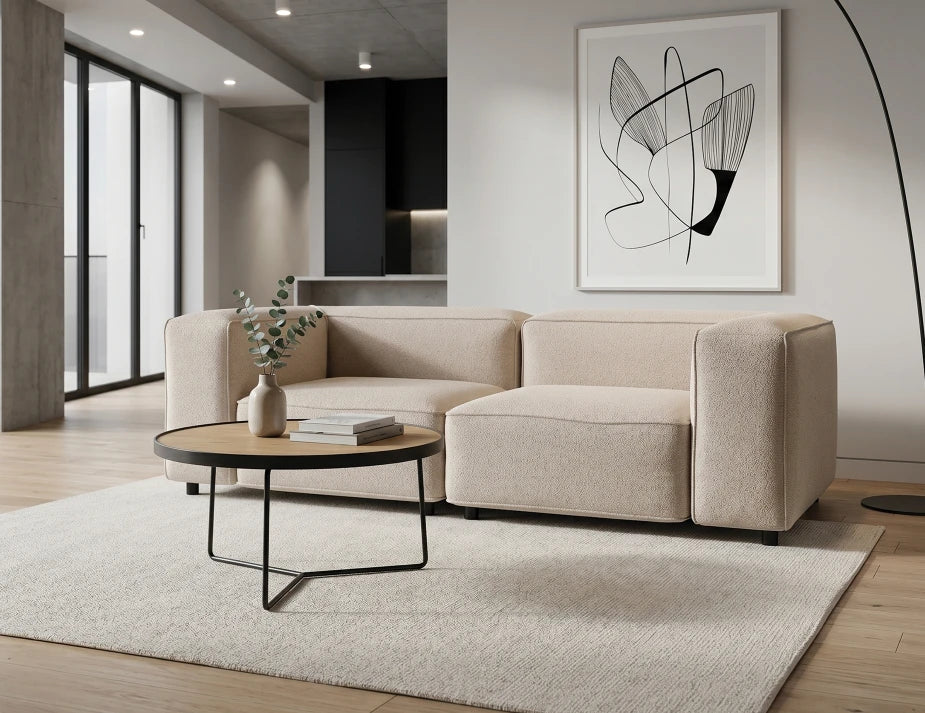 Alora Coffee Table - Black - Oak - Medium
