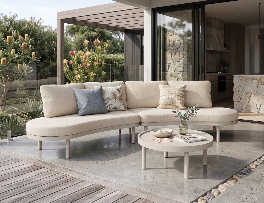 Aluna Sofa Open Ends - Latte - Outdoor