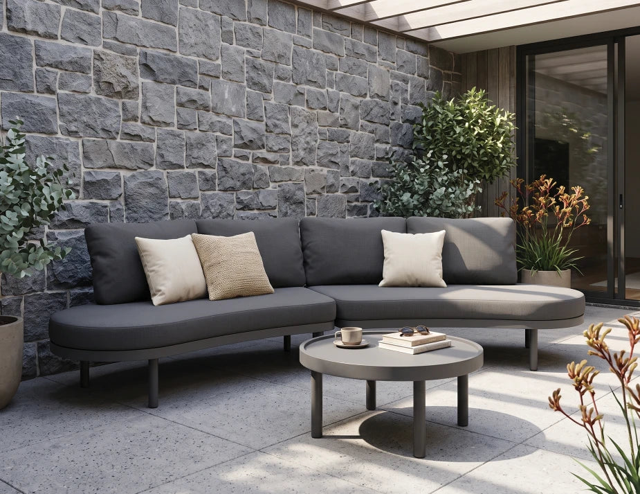 Aluna Sofa Open Ends - Charcoal - Outdoor