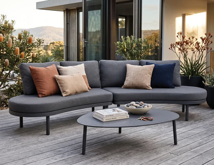 Aluna Sofa Open Ends - Charcoal - Outdoor
