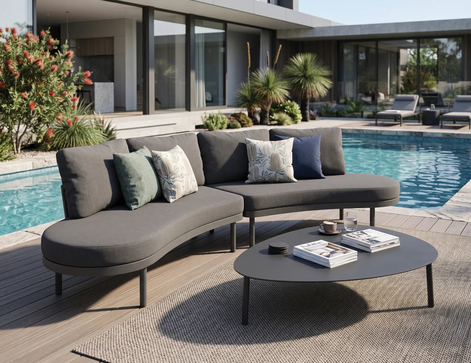 Cetara Coffee Table - Outdoor - Charcoal - Large