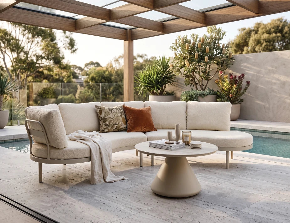 Aluna Sofa Right End Open - Latte - Outdoor