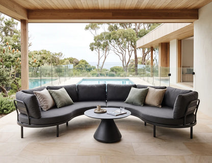 Aluna Sofa Return Ends - Charcoal - Outdoor