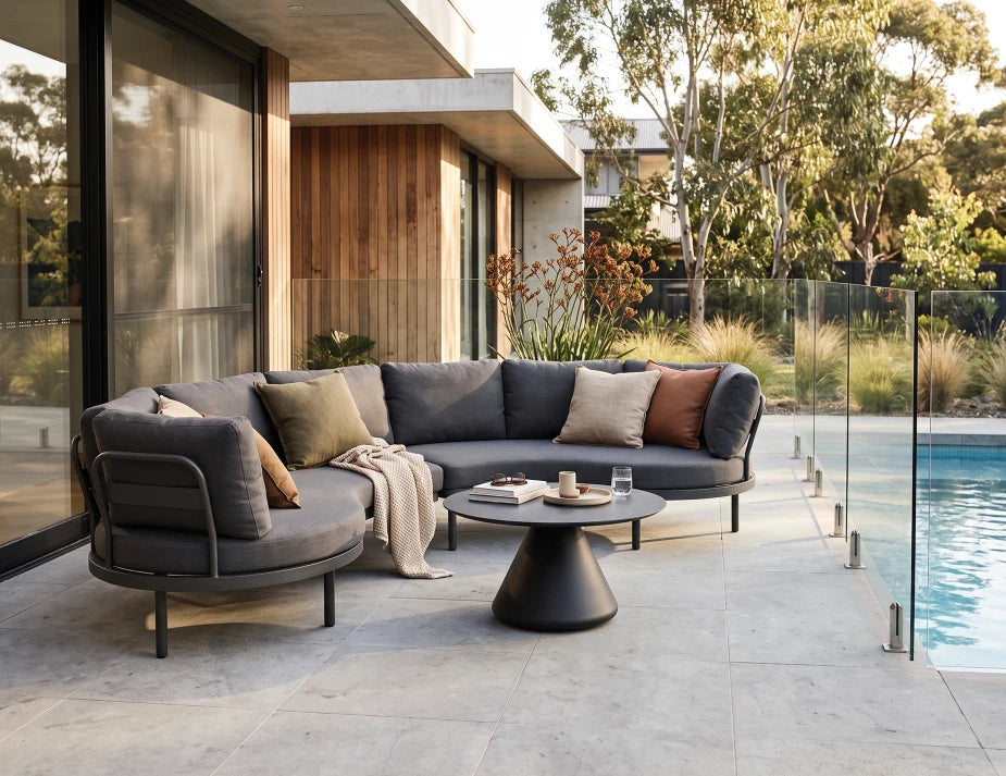 Aluna Sofa Return Ends - Charcoal - Outdoor